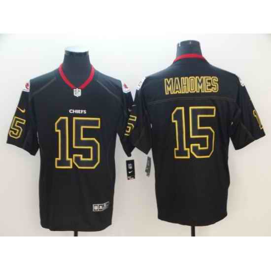 Nike Chiefs 15 Patrick Mahomes Black Shadow Legend Limited Jersey